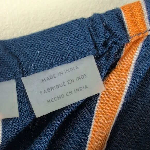 Roxy Sunset Beauty Midi Dress In blue Macy Stripe Size L - Picture 4 of 12